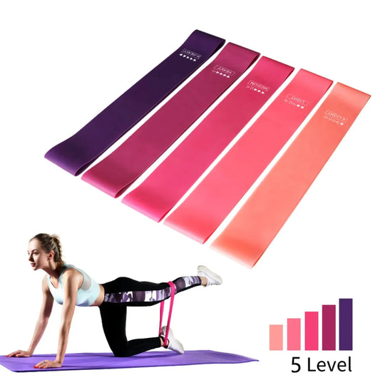 5 Different Levels Resistance Bands Yoga Sport Exercise Elastic Fitness Bands Workout Pilates  Rubber Bands Gym Accessories